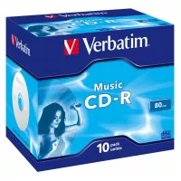 Диск CD Verbatim CD-R 700Mb 16x Jewel Case 10 Pack Music Фото
