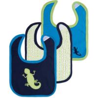 Слюнявчик Luvable Friends 3 шт для мальчиков, сине-зелений Фото