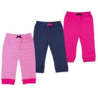 Штани дитячі Luvable Friends 3 шт різнокольорові для дівчаток Фото