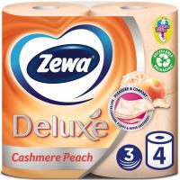 Туалетний папір Zewa Deluxe Персик 3 шари 4 рулони Фото