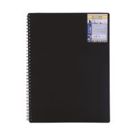 Блокнот Buromax spiral side, А6, 80sheets, CLASSIC, square, black Фото