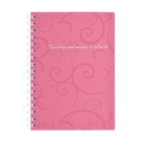 Блокнот Buromax spiral side, А6, 80sheets, Barocco, square, pink Фото