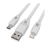 Дата кабель Drobak USB 2.0 AM to Lightning + Micro 5P 1.0m 2А (DR-162 Фото