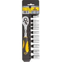 Набор инструментов Topex сменных головок 1/4 ", 11 шт. CrV Фото