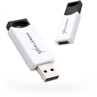 USB флеш накопитель eXceleram 64GB H2 Series White/Black USB 2.0 Фото