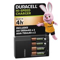 Зарядное устройство для аккумуляторов Duracell CEF14, 4 часа, 1 шт. (Includes 2 AA1300mAh & 2 AAA Фото