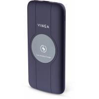 Батарея універсальна Vinga 10000 mAh Wireless QC3.0 PD soft touch purple Фото