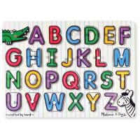 Развивающая игрушка Melissa&Doug Деревянная рамка-вкладыш Английский алфавит Фото