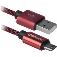 Дата кабель Defender USB 2.0 AM to Micro 5P 1.0m USB08-03T red Фото
