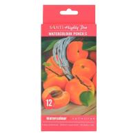 Карандаши цветные Santi Highly Pro 12 шт акварельные Фото