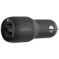 Зарядний пристрій Belkin Car Charger 24W Dual USB-A black Фото