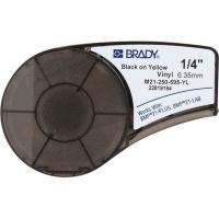 Стрічка для принтера етикеток Brady M21-250-595-YL, vinyl, 6.35mm/6.4m. Black on Yello Фото