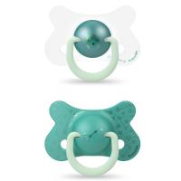 Пустышка Suavinex Зеленый медвежонок 6-18 мес 2 шт. ночная Фото