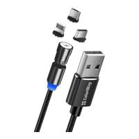 Дата кабель ColorWay USB 2.0 AM to Lightning + Micro 5P + USB-C 1.0m Ma Фото