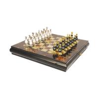 Настольная игра Voltronic Шахматы, коричневая доска с рисунком Фото