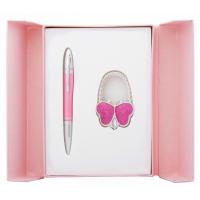 Ручка шариковая Langres набор ручка + крючок для сумки Lightness Розовый Фото
