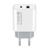 Зарядное устройство ColorWay Type-C PD + USB QC3.0 (20W) V2 white Фото
