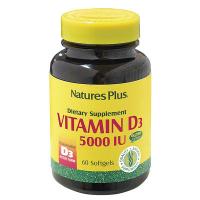 Витамин Natures Plus Витамин D3 5000IU, 60 желатиновых капсул Фото
