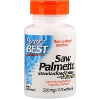 Трави Doctor's Best Со Пальметто, Экстракт, Saw Palmetto, 320 мг, 60 Фото