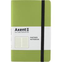 Блокнот Axent Partner Soft, 125х195, 96л, клет, салатовый Фото