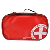 Автомобільна аптечка Poputchik "Євростандарт" футляр м'який червоний Фото