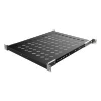 Полка 19" Mirsan 1U глуб. 425-505мм, регулируемая RAL 9005 Фото