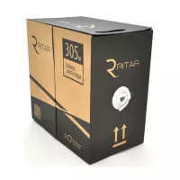 Кабель мережевий Ritar UTP 305м, cat 6, CU, КВП 4*2*0,56мм, White, indoor Фото