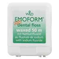 Зубна нитка Dr. Wild Emoform вощена з фторидом натрію і м'ятою 50 м Фото