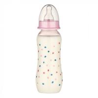 Бутылочка для кормления Baby-Nova Droplets, 240 мл, Рожева Фото