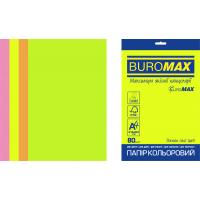 Папір Buromax А4, 80g, NEON, 4colors, 200sh, EUROMAX Фото