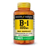 Вітамін Mason Natural Витамин B1 100 мг, Vitamin B1, 100 таблеток Фото