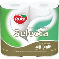 Туалетная бумага Ruta Selecta 3 слоя 4 рулона Фото