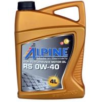 Моторное масло Alpine 0W-40 RS 4л Фото
