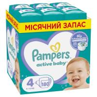 Подгузники Pampers Active Baby Maxi Размер 4 (9-14 кг), 180 шт. Фото