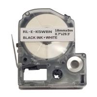 Стрічка для принтера етикеток UKRMARK RL-E-K5WBN-BK/WT, аналог LK5WRN. 18 мм х 9 м Фото
