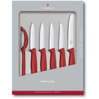 Набір ножів Victorinox SwissClassic Paring Set 6 шт Red Фото