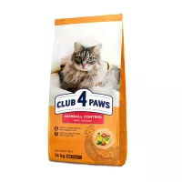 Сухий корм для кішок Club 4 Paws Преміум. З ефектом виведення шерсті 14 кг Фото