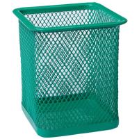 Подставка для ручек Buromax квадратная, металлическая, зеленая Фото