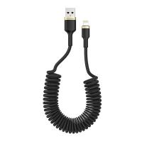 Дата кабель ColorWay USB 2.0 AM to Lightning 1.0m spiral black Фото