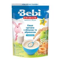 Детская каша Bebi Premium молочная гречневая с яблоком и абрикосом + Фото