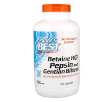 Вітамінно-мінеральний комплекс Doctor's Best Бетаин HCL и Пепсин, Betaine HCL Pepsin, 360 кап Фото