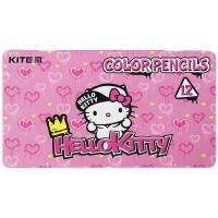 Карандаши цветные Kite Hello Kitty тригранні 12 шт Фото