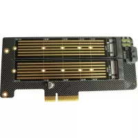 Контроллер Dynamode 2х M.2 NVMe M-Key /SATA B-key SSD to PCI-E 3.0 x4/ Фото