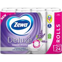 Туалетний папір Zewa Deluxe Лаванда 3 шари 24 рулони Фото