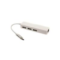 Концентратор PowerPlant USB 3.1 Type-C to 3 port USB 2.0 + Ethernet Фото
