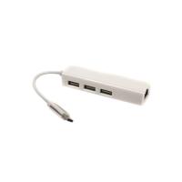 Концентратор PowerPlant USB 3.1 Type-C to 3 port USB 2.0 + Ethernet Фото
