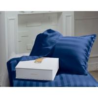 Постельное белье MirSon Сатин-страйп Blue sea 110х140 см Фото