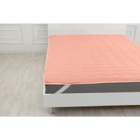 Наматрацник MirSon №1761 Eco Light Coral Silk на гумці в кутках 160x2 Фото