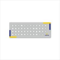 Наклейка на клавіатуру XoKo мікро-наклейка прозора 47 keys UA/rus white Фото