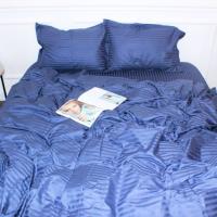 Постельное белье MirSon SatinStripe 30-0020SmokyBlue 143х210 Полуторный Фото